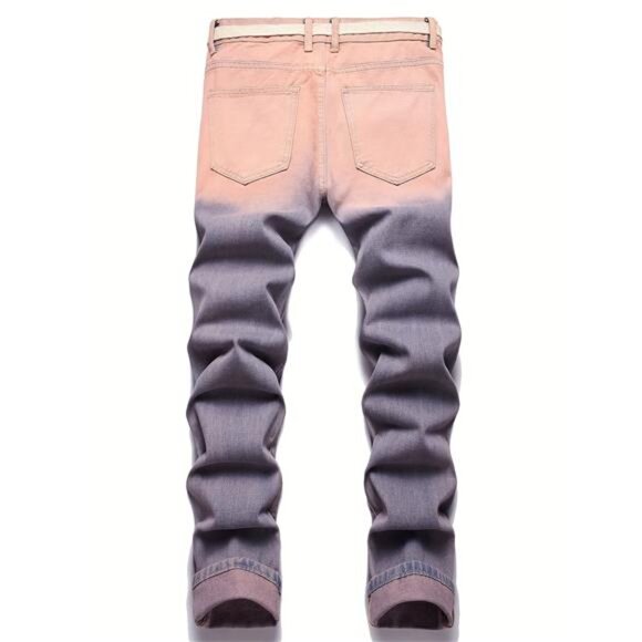 NWT Men's American Flag Patch Distressed Paint Splatter Jeans - Picture 2 of 6